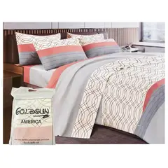 GENERICO - SÁBANA JUEGO DE SABANAS 3 PIEZAS UNA PLAZA Y MEDIA 1 1/2 TWIN DISEÑO GRIS