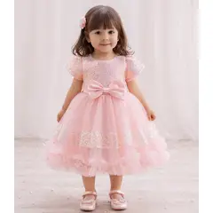 ARELYS - Vestido Niña Princesa Melón Talla 6