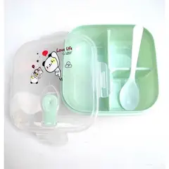 GENERICO - Taper para lonchera con cubiertos infantil