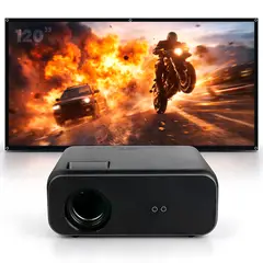 OWLENZ - Proyector Smart SD550 Enfoque Manual + Ecran 120 Pulgadas Blanco