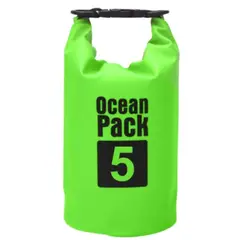 GENERICO - Bolsa Morral Sumergible Anti Agua Impermeable Para Viajes 5lts verde