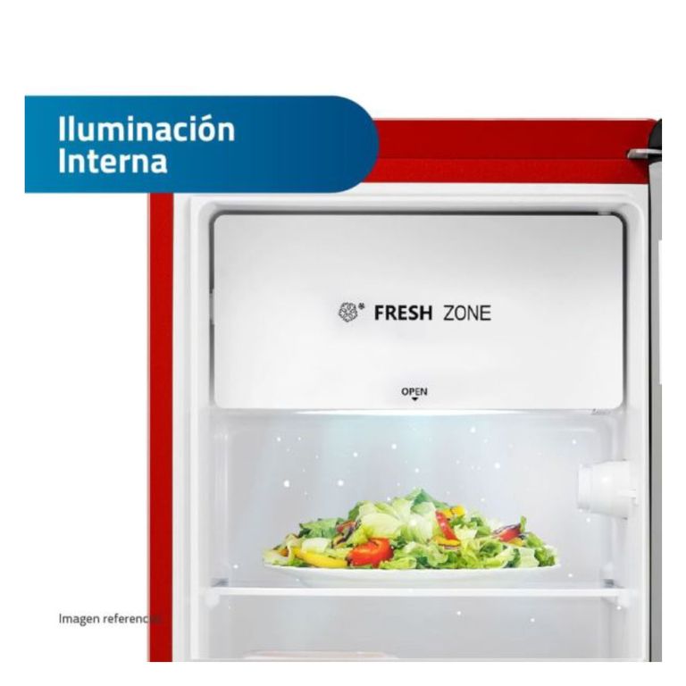 Frigobar RI-109R 90L Rojo con Sistema Defrost y Control de Temperatura