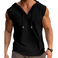 GENERICO - Polo Hombre Escote Abierto Y Capucha