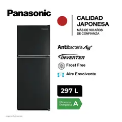 PANASONIC - Refrigeradora 297 Lt Top Freezer No Frost - NR-BT32PV1BD