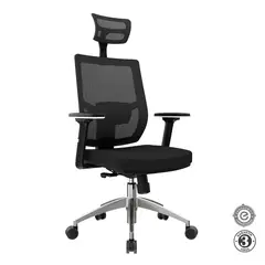 ALTHEA CONFORT - Silla Ergonómica Lims Syncro Brazos 3D Presidente Aluminio Negro