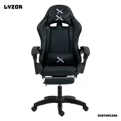 GENERICO - Silla Gamer Lyzor con Posapiés SGBTWN135A NEGRO