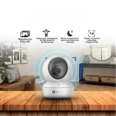EZVIZ - CÁMARA SEGURIDAD H6C 8MP WIFI GIRA 360 LLAMADA
