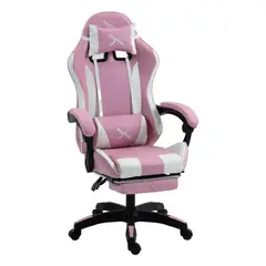 GENERICO - Silla Gamer Lyzor con Posapiés SGTWN135A ROSADO