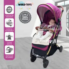 BABY - Coche Maleta de Paseo «SEKKI GOLD» Edición Exclusiva Dark Pink