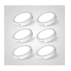 GENERICO - Panel Led Redondo Luz Blanco 18w Pack 3 Unidades