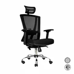 ALTHEA CONFORT - Silla Ergonómica Winner Presidente Brazos 3D Cromado Negro