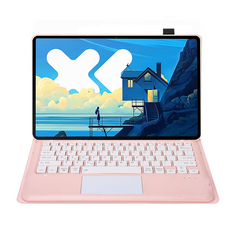 Tablet Xiaoxin Pad Pro 2025 12+256 127 WIFI-Verde con Teclado Rosado