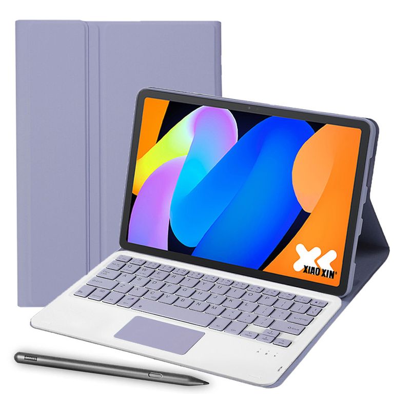 Tablet Xiaoxin pad 11 2025 8+128GB 11 WIFI 25K-Azul+Teclado Morado+Lápiz táctil