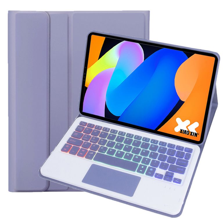 Tablet Xiaoxin pad 11 2025 6+128GB 11 WIFI 25K - Gris con Morado luminsos teclado