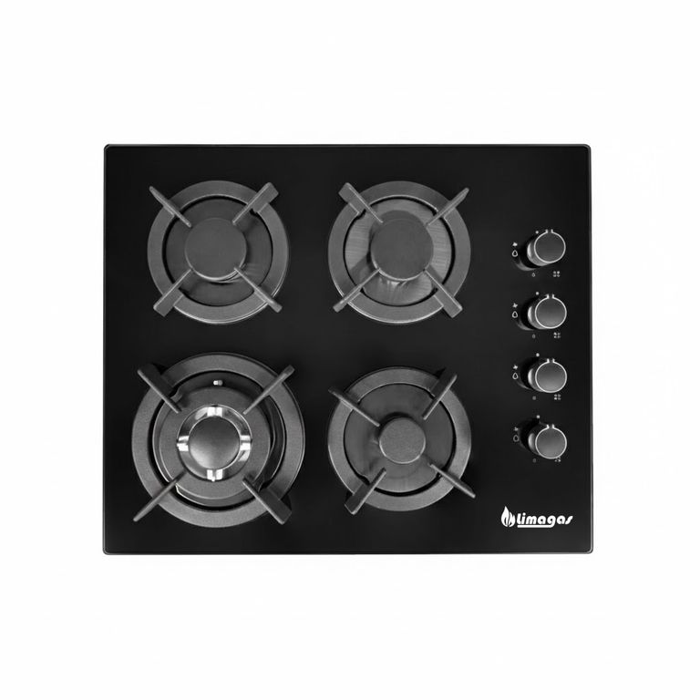 Cocina empotrable de 4 hornillas, vidrio templado Marca Limagas