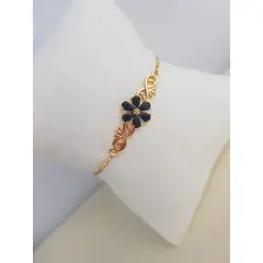 GENERICO - PULSERA STRASS FLOR NEGRA