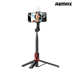 REMAX - Palo Selfie P60 con Luz LED y Control Bluetooth Ideal para Streaming Selfies y Viajes