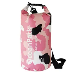 GENERICO - Bolsa Morral Sumergible Anti Agua Impermeable Para Viajes 5lts rosa camuflado