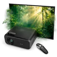 OWLENZ - Proyector Smart SD550 Enfoque Manual + Ecran 100 Pulgadas + Puntero Láser