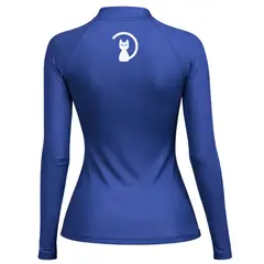 AQUA&MODA - LICRA CON PROTECCIÓN UV AQUAMODA LAMGATALBR GATO UNISEX AZUL LOGO BLANCO REFLECTIVO