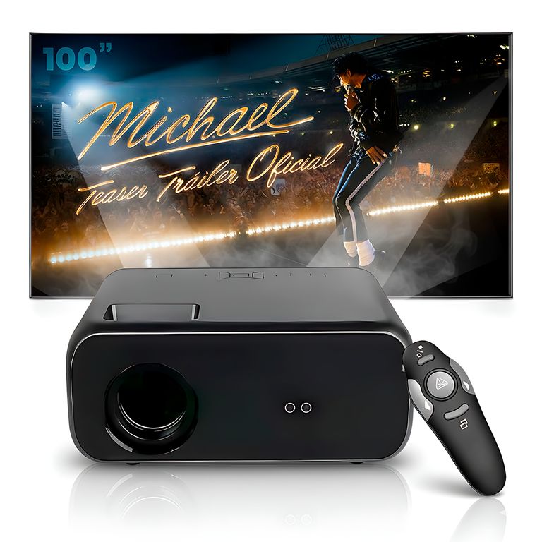 Proyector Smart SD550 Enfoque Manual + Ecran 100 Pulgadas + Puntero Láser