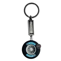 MICHELIN - Llavero Modelo Deportivo Exclusivo Llanta Negro 1Pcs