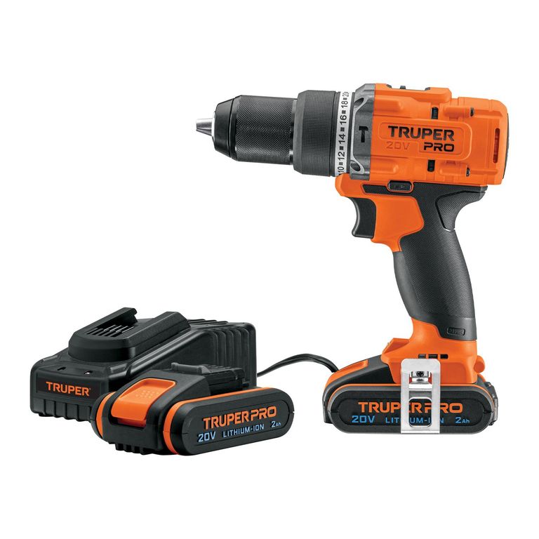 Taladro Percutor 20V + 2 Baterias 2 Ah + Cargador