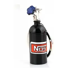 GENERICO - Mini Llavero Botella De Nitro Metálico Exclusivo Color Negro 1Pcs