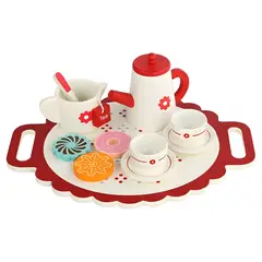 GENERICO - Juego de Té de Madera Didáctico con Accesorios para Niños