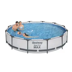 BESTWAY - Piscina Estructural Redonda con Bomba Steel Pro MAX 366x76cm 6473l