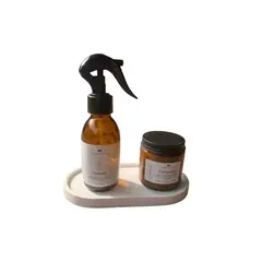 AROMAHAUS - Set spray aromático 125 ml Citronela Eucalipto y vela de soya 100 gramos aroma citronela