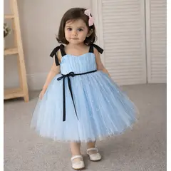 ARELYS - Vestido Niña Princesa Celeste Talla 2