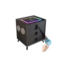 GENERICO - MESA VELADORA CON CARGA INALÁMBRICA DE 3 CAJONES