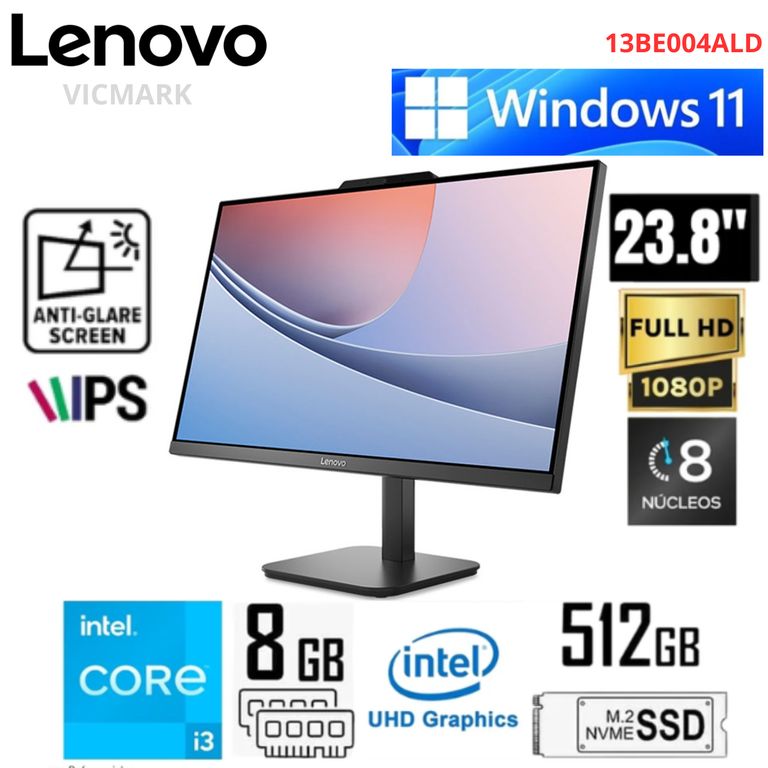 All in One V100 Intel Core i3-N305 8GB RAM 512GB SSD 238 FHD IPS