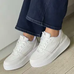 GENERICO - ZAPATILLA ESCOLAR BLANCO VALERIA PARA MUJER