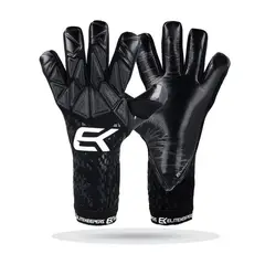 ELITE KEEPERS - Guantes de Arquero gama profesional modelo EK Impact Blackout