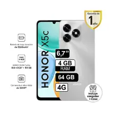 HONOR - X5C METEOR SILVER 4RAM 64GB - REGISTRADO
