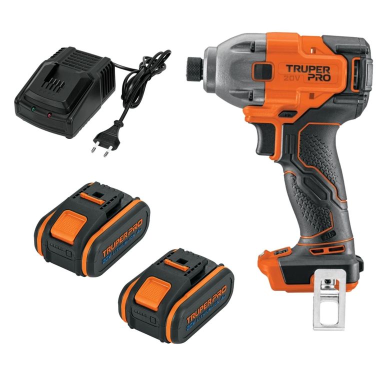 Atornillador de Impacto 20V +2 Baterias 4Ah+ Cargador
