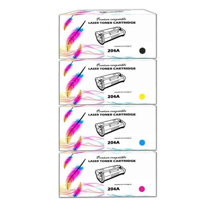 KIT DE TONER 204A COMPATIBLE NEGRO Y COLORES