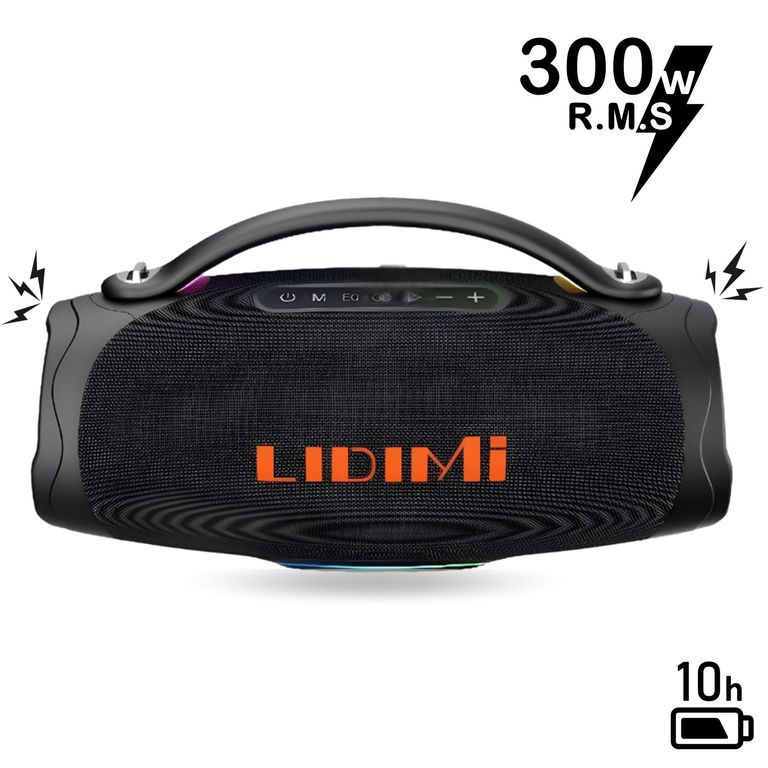 Parlante Portátil Super LD-S660 300W Led RGB Bluetooth USB