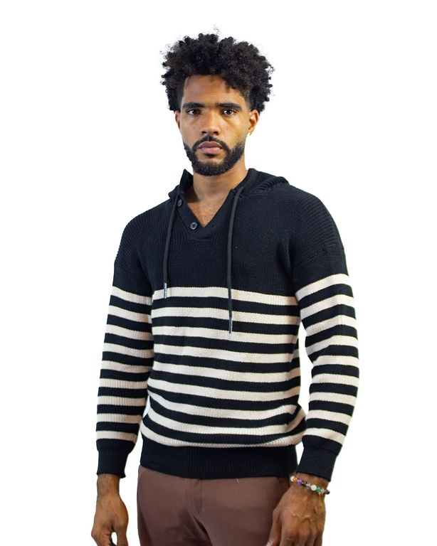 Polera Dexmen Cardigan Tejido Franja Beige