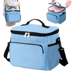 GENERICO - Lonchera Térmica para Comida y Alimentos Impermeable Celeste 02X