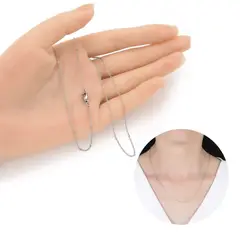 GENERICO - Cadena De Acero Inox para hombre y mujer 50 cm X 0.5 mm