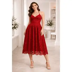 AMA OUTFITTERS - VESTIDO NATIVIDAD HALTER INMA