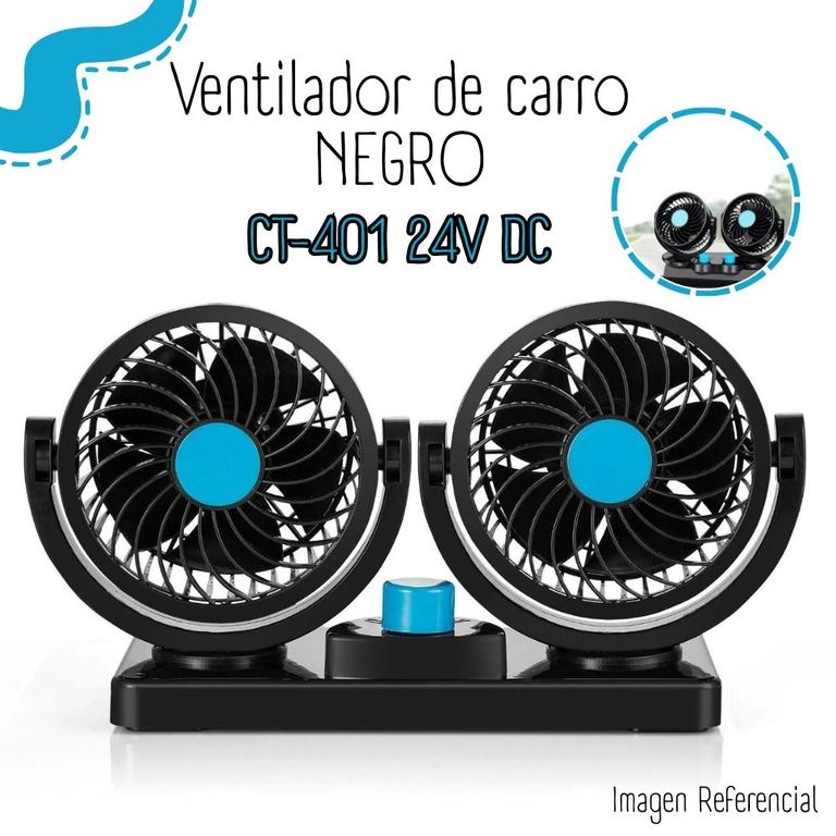 Ventilador Dual para Auto de 24V - 2VELOCIDADES