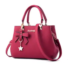 DANWEILE - Bolso bandolera portátil de gran capacidad y estilo casual para mujer-Rojo
