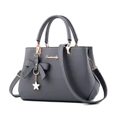DANWEILE - Bolso bandolera portátil de gran capacidad y estilo casual para mujer-Gris