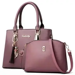 DANWEILE - 2 unidset de Bolsos de mano informales a la moda para mujer-Morado