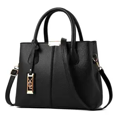 DANWEILE - Nuevo bolso de hombro elegante y lujoso de gran capacidad para mujer-Negro