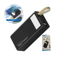 GENERICO - Cargador Portátil King Kong K1 Power Bank 50000mAh 50W Carga Rápida + Linterna